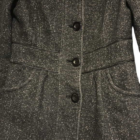 Apt 9 size small women’s dress coat black with white flecks feminine details - Picture 5 of 6